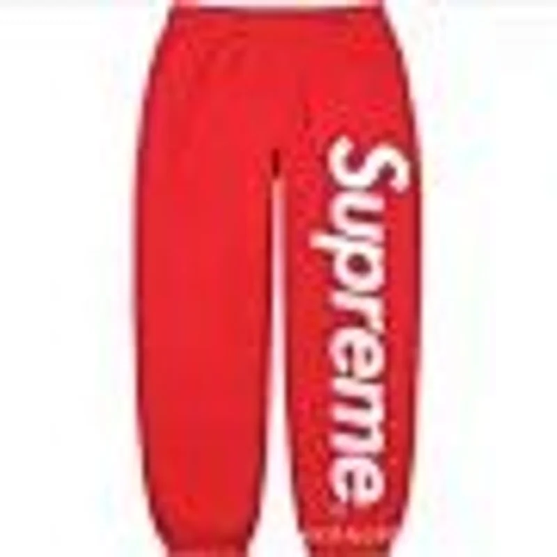 Supreme Red Jogger Pants with Side Logo - Unisex