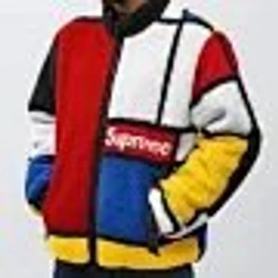 Supreme Retro Color Block Windbreaker 90s Street Style Jacket