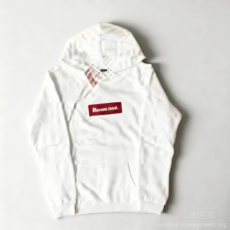 Supreme White Hoodie 90s Streetwear Unisex Red Logo
