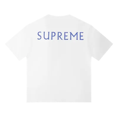 Supreme White T-Shirt: Cotton Unisex Vintage Streetwear Tee