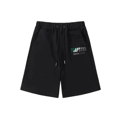 Trapstar Black Cotton Shorts: Unisex Summer Streetwear