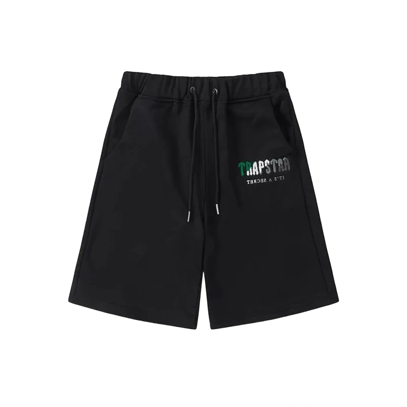 Trapstar Black Cotton Shorts: Unisex Summer Streetwear