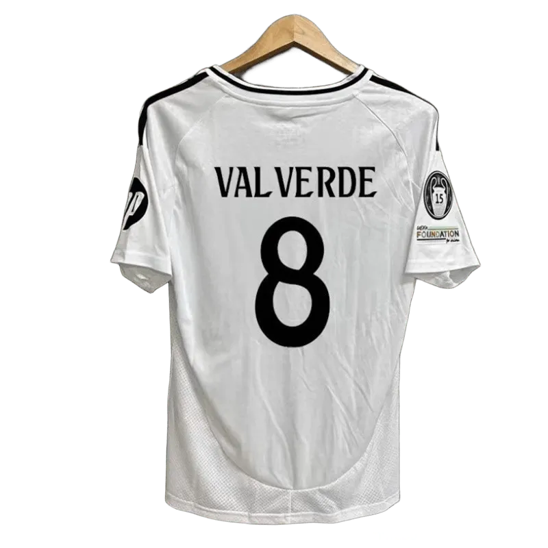 Valverde White Soccer Jersey 8: Breathable, Moisture-Wicking