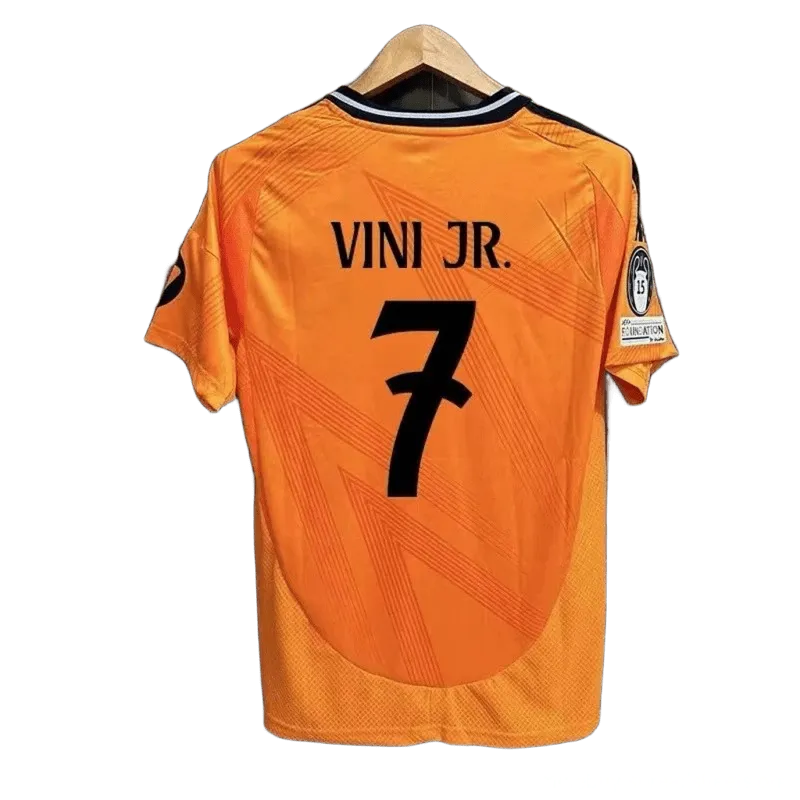 Vini Jr. Orange Soccer Jersey 7 - Breathable Quick-Dry Shirt