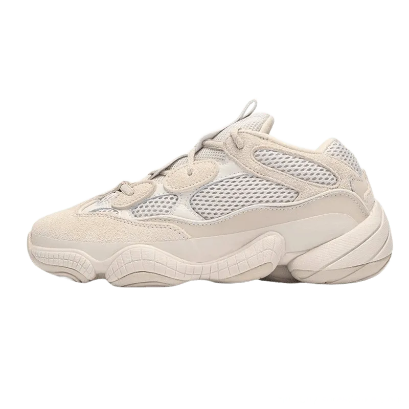 Yeezy Beige Mesh Suede Unisex Sneakers - Comfort & Style