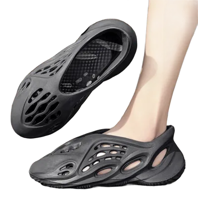 Yeezy Black Crocs: Lightweight Unisex Perforated Sandals