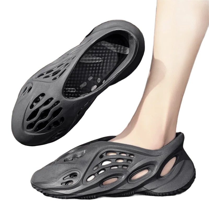 Yeezy Black Crocs: Lightweight Unisex Perforated Sandals